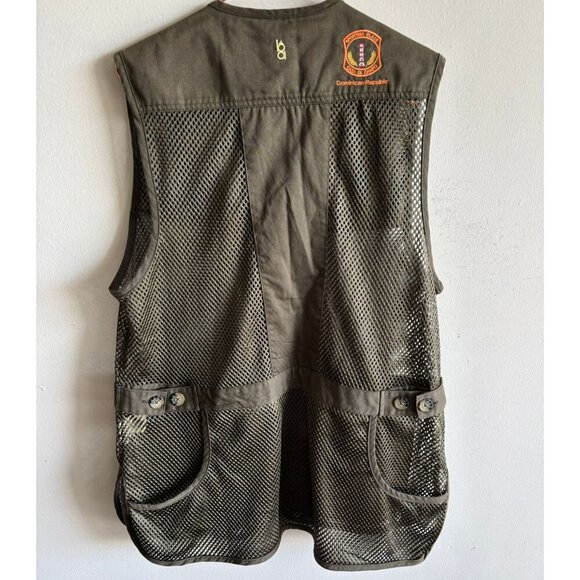 Bob Allen Mens Vintage Shooting Vest Moss Green and Black Size Medium to Large - Picture 11 of 12